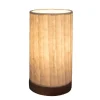 Recycled Paper Mini Lamp on Mango Wood Base - Lines