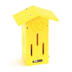 Recycled Plastic Yellow Butterfly House, Pole Mounted