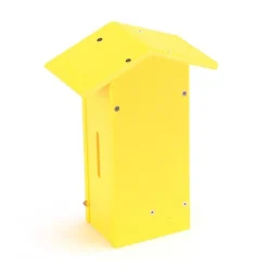Recycled Plastic Yellow Butterfly House, Pole Mounted
