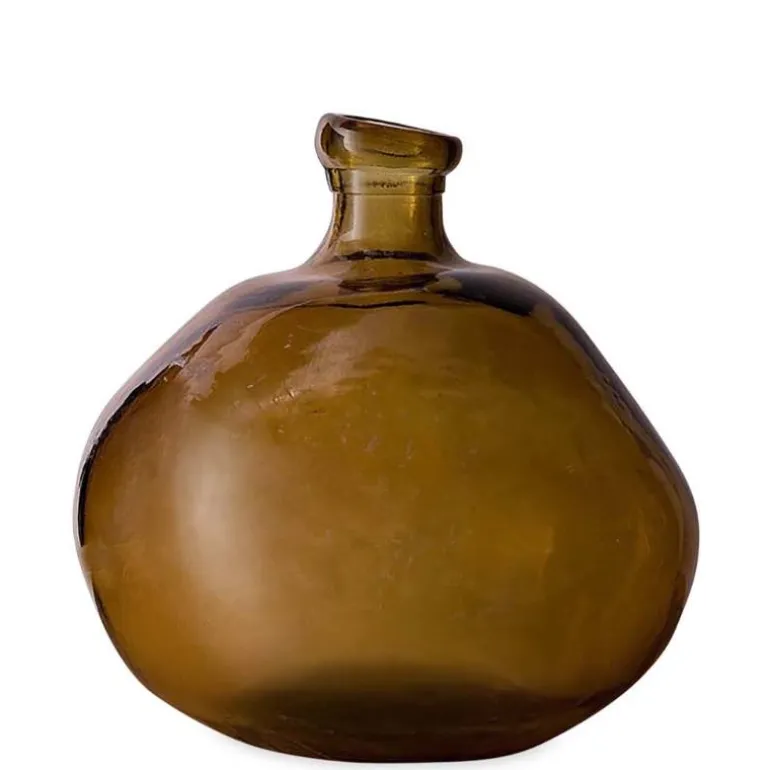 Recycled Round Glass Balloon Vases, (13")