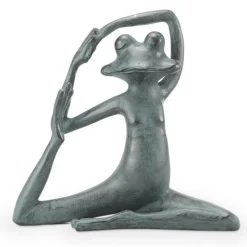 Relaxed Yoga Frog Garden Sculpture