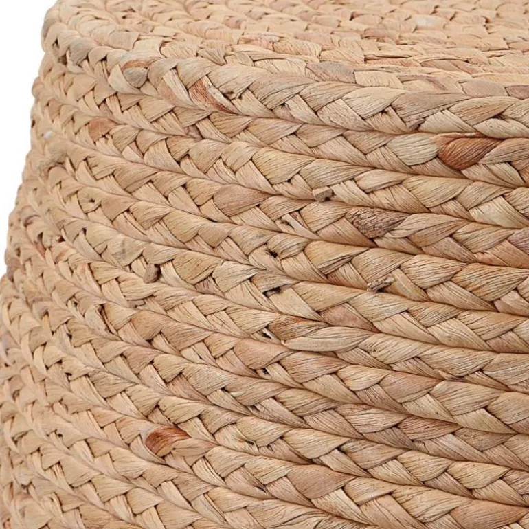 Resort Straw Wrap Accent Stool