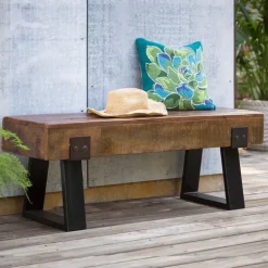 Richland Indoor/Outdoor Reclaimed Wood Bench