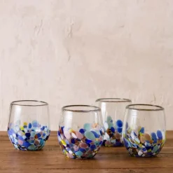 Riviera Recycled Stemless Wine Glass, Set of 4