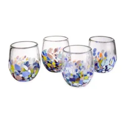 Riviera Recycled Stemless Wine Glass, Set of 4