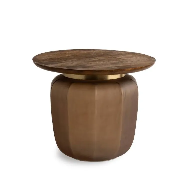 Robusto Frosted Glass Side Table