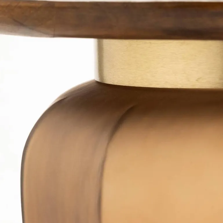 Robusto Frosted Glass Side Table