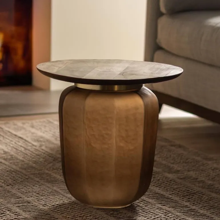 Robusto Frosted Glass Side Table