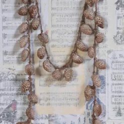 Rose Gold Closed Pinecone Garland