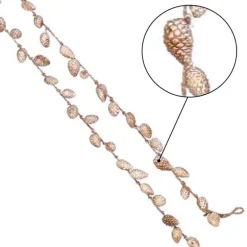 Rose Gold Closed Pinecone Garland
