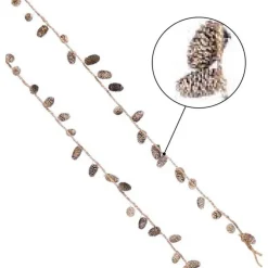 Rose Gold Open Pinecone Garland