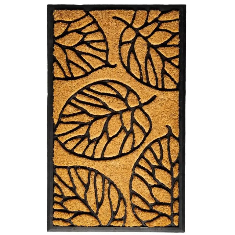 Rubber and Coir Leaf Doormat