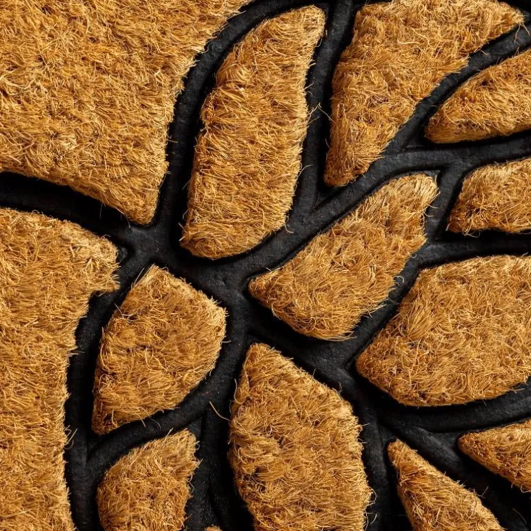 Rubber and Coir Leaf Doormat