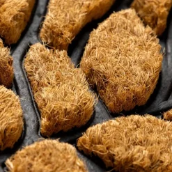 Rubber and Coir Leaf Doormat