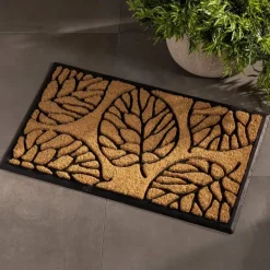 Rubber and Coir Leaf Doormat
