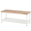 Rubberwood Entryway Bench (white)