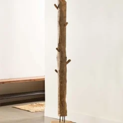 Rustic Teak Wood Coat Rack