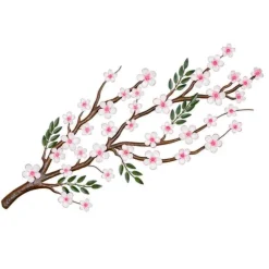 Sakura Flower Branch Metal Wall Art