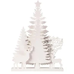 Scandinavian-Inspired Wooden LED Forest Scene