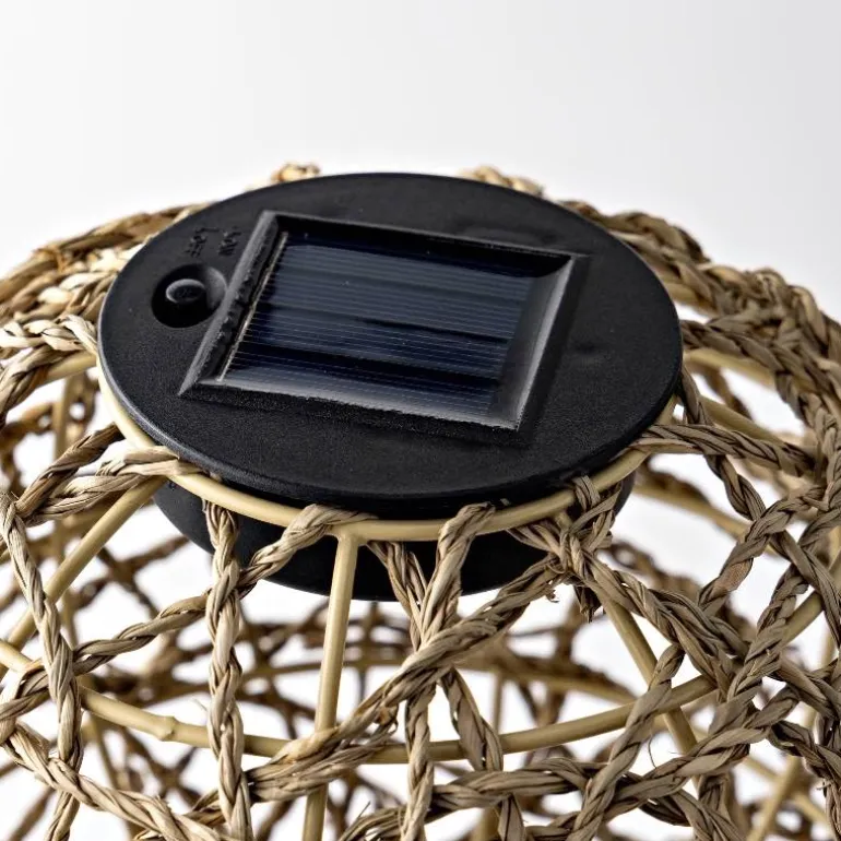 Seagrass Tabletop Solar Lantern