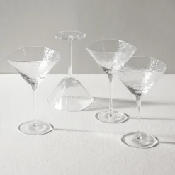 Serapha Triangle Martini Glasses, Set of 4