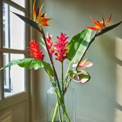 Set of 2 Bird of Paradise Faux Blooms