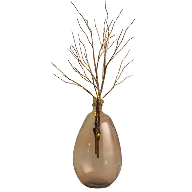 Set of 2 Connected Indoor/Outdoor Lighted Birch Branches - Brown