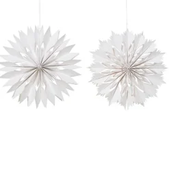 Set of 2 Hanging Paper Stars, 11.75" dia.