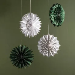 Set of 2 Hanging Paper Stars, 11.75