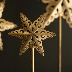Set of 3 Metal Stars on Marble Bases
