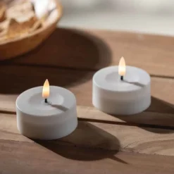 Set of 2 Solar Tealight Candles