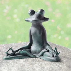 Sitting Yoga Frog Garden Sculpture