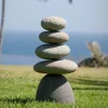 Small Giant Five Stone Cairn Outdoor Sculpture