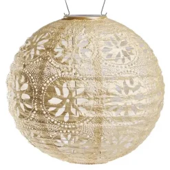 Soji Stella Boho Globe Solar Lantern - Pearl