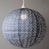 Soji Stella Nova Boho Indoor/Outdoor Tyvek Pendant Lamp, 18" (blue)