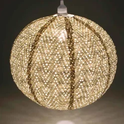 Soji Stella Nova Boho Indoor/Outdoor Tyvek Pendant Lamp, 18" (Pearl)