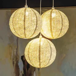 Soji Stella Nova Boho Indoor/Outdoor Tyvek Pendant Lamp, 18