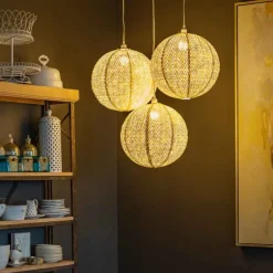 Soji Stella Nova Boho Indoor/Outdoor Tyvek Pendant Lamp, 18