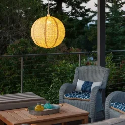 Soji Stella Nova Boho Indoor/Outdoor Tyvek Pendant Lamp, 18