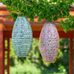 Soji Stella Wildflower Solar Lantern - Sage