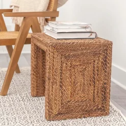 Soren Braided Seagrass Accent Table