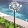 Spiral Glass and Driftwood Garden Stake