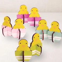 Spring Chick Decorations, Set of 8