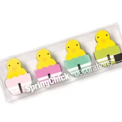 Spring Chick Decorations, Set of 8
