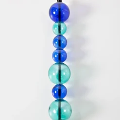 Stacking Glass Orbs Stake (dark and light blue)