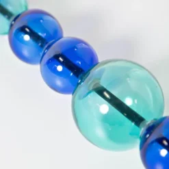 Stacking Glass Orbs Stake (dark and light blue)