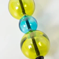 Stacking Glass Orbs Stake (turquoise and green)