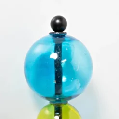 Stacking Glass Orbs Stake (turquoise and green)