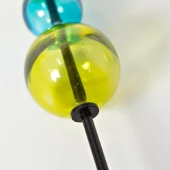 Stacking Glass Orbs Stake (turquoise and green)