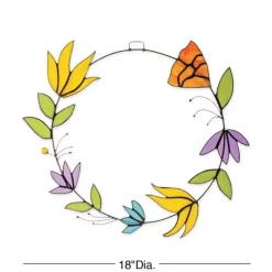 Stained Glass Floral Wreath
